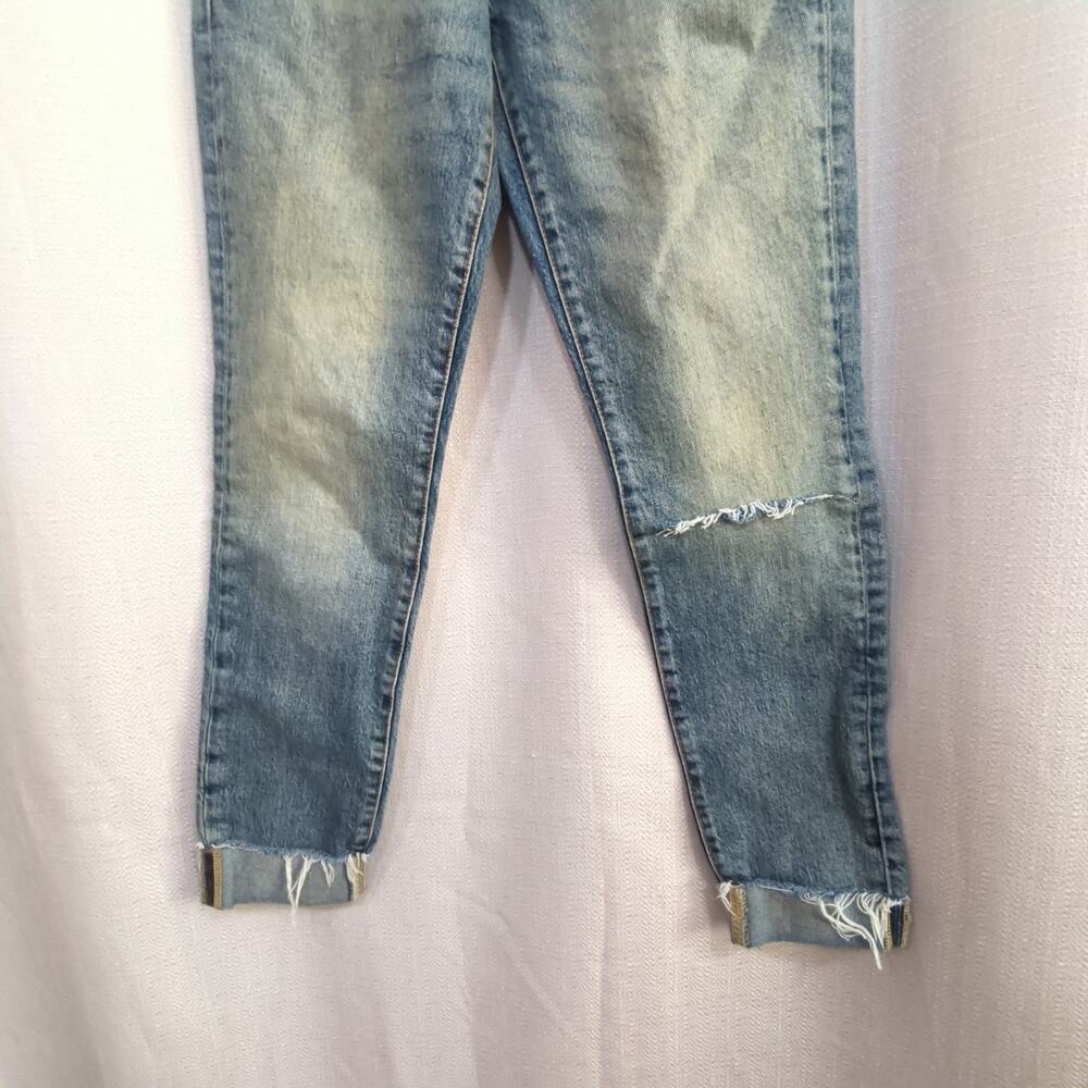 We The Free People Jeans Womens 26 Stella Skinny High Rise Dirty Wash Distressed - Picture 10 of 12